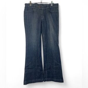 Women’s Kasil‎ Tribecca Ocean Storm Jeans Low Rise Wide Leg Trouser Blue Size 31